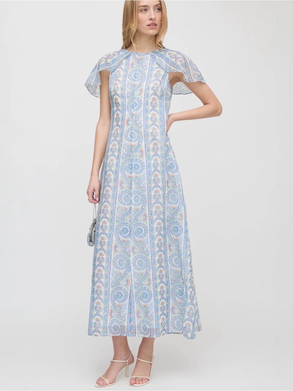 Hill House Pale Blue Paisley Maxi Dress